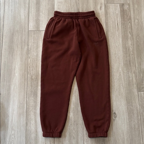 Oner Brown Classic Lounge Sweatshirt Hoodie (XS) & Sweatpants Jogger (S) Set - Picture 7 of 15